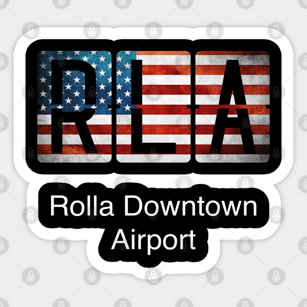 RLA Rolla Downtown Airport Airport Sticker TeePublic